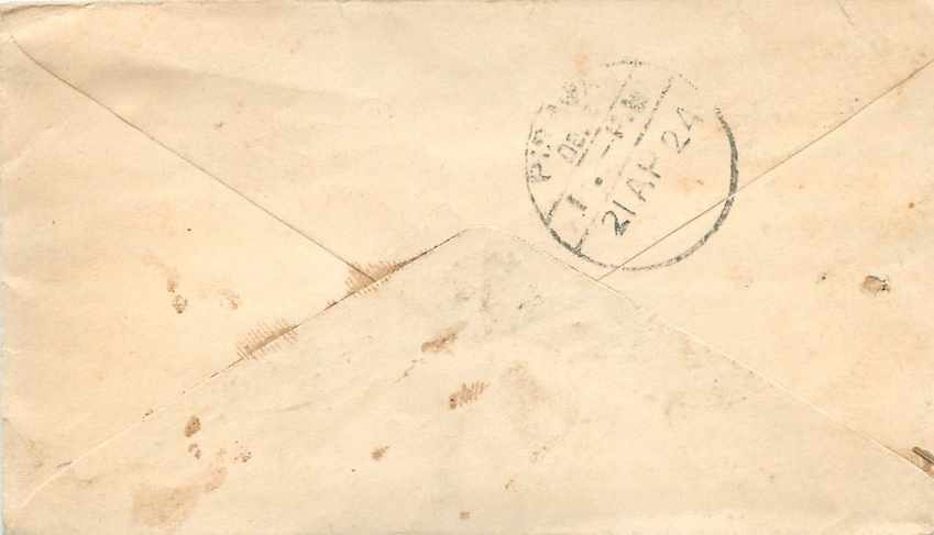 Inde India Entier Postal Stationary  — Verso