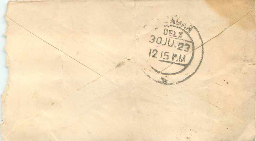 Inde India Entier Postal Stationary  — Verso