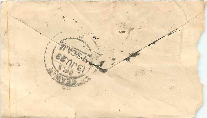 Inde India Entier Postal Stationary  — Verso