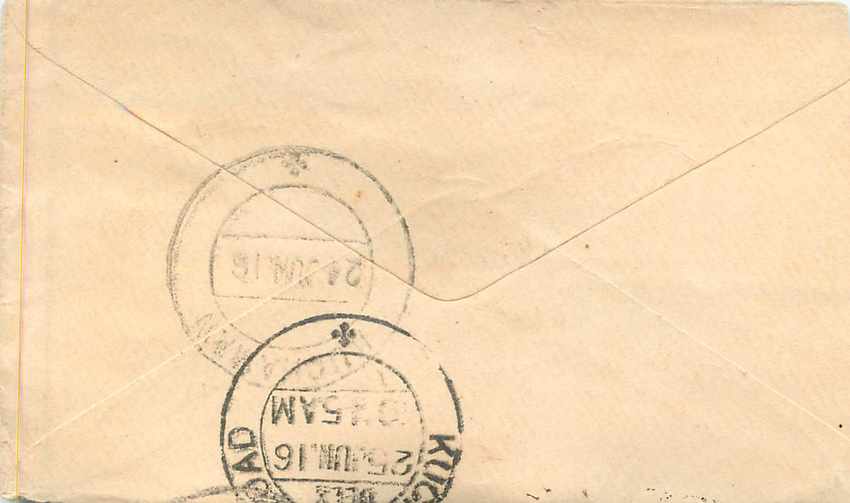Inde India Entier Postal Stationary  — Verso
