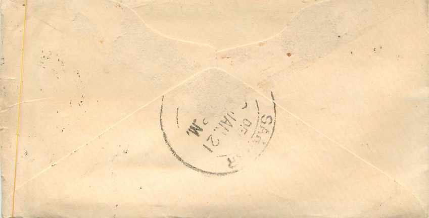 Inde India Entier Postal Stationary  — Rückseite