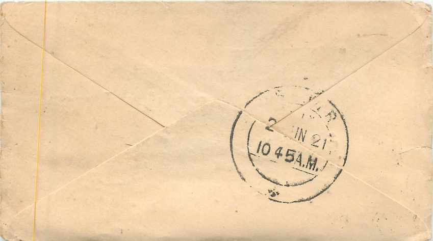Inde India Entier Postal Stationary  — Rückseite