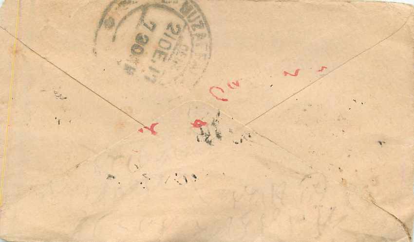 Inde India Entier Postal Stationary  — Rückseite