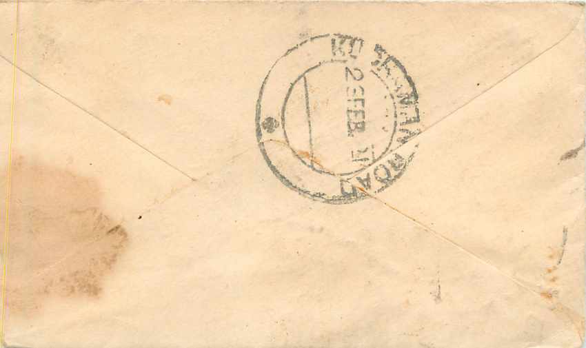 Inde India Entier Postal Stationary  — Verso
