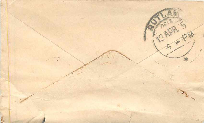 Inde India Entier Postal Stationary  — Verso