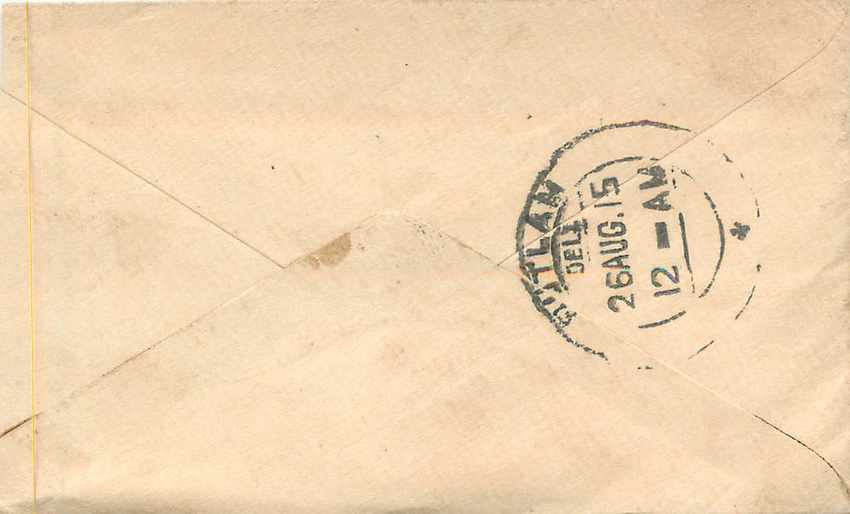 Inde India Entier Postal Stationary  — Verso