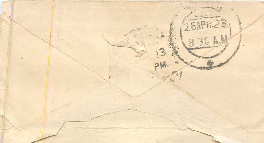 Inde India Entier Postal Stationary  — Rückseite
