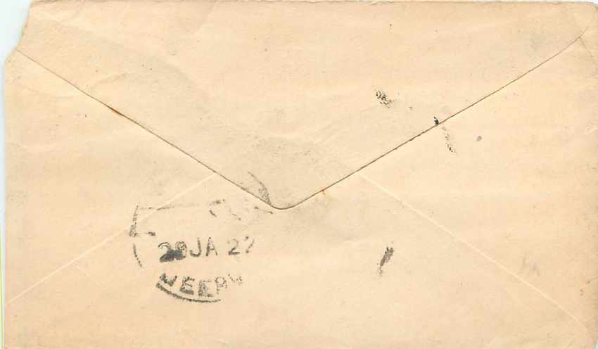 Inde India Entier Postal Stationary  — Rückseite