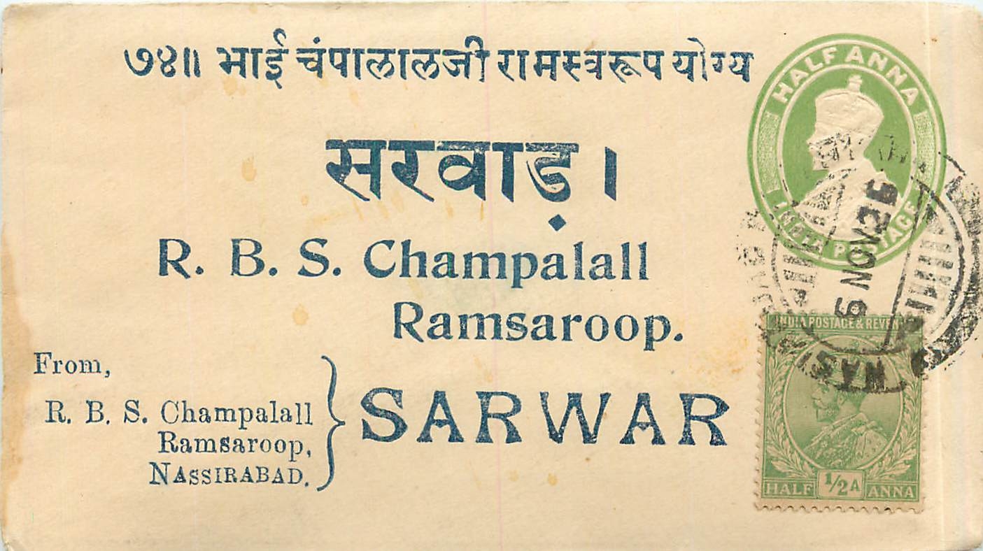 Inde India Entier Postal Stationary 
