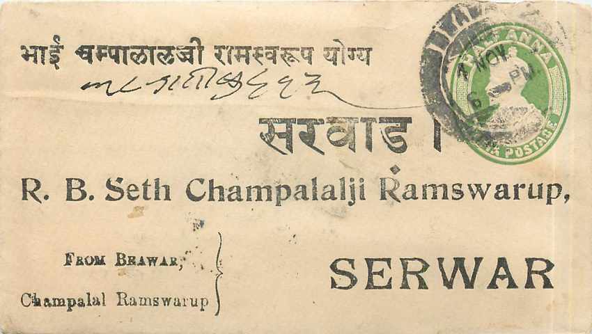 Inde India Entier Postal Stationary 