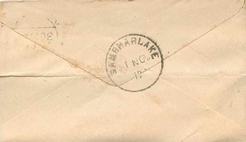 Inde India Entier Postal Stationary  — Rückseite