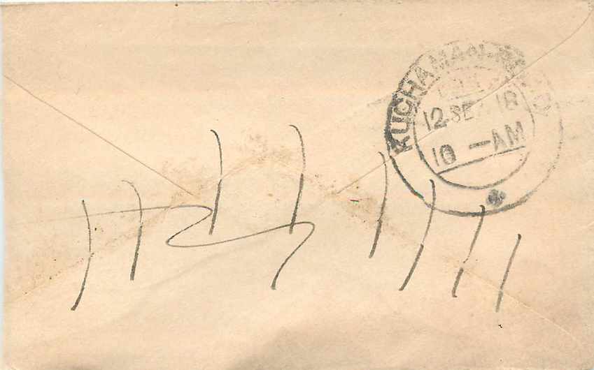Inde India Entier Postal Stationary  — Verso