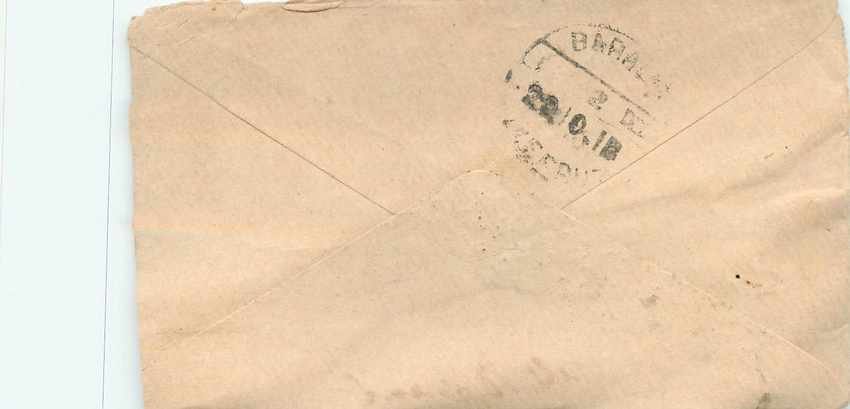 Inde India Entier Postal Stationary  — Verso