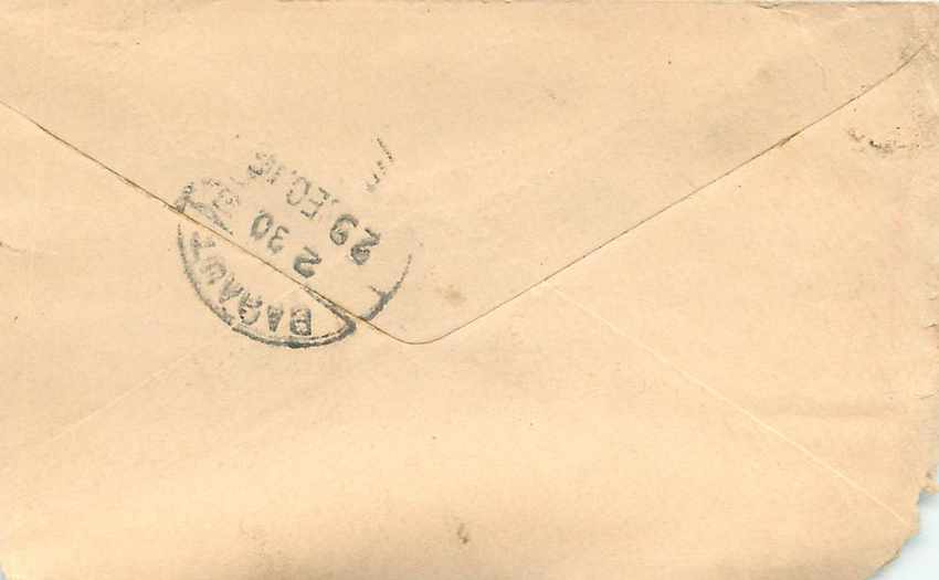 Inde India Entier Postal Stationary  — Verso
