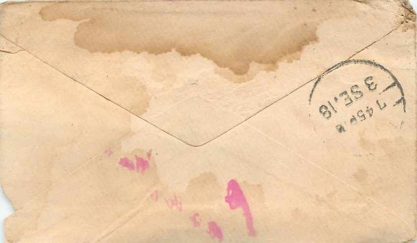 Inde India Entier Postal Stationary  — Rückseite