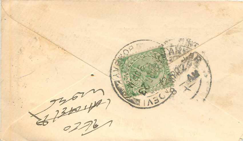 Inde India Entier Postal Stationary  — Verso