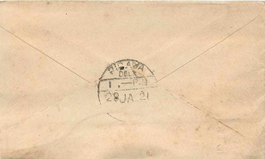 Inde India Entier Postal Stationary  — Rückseite
