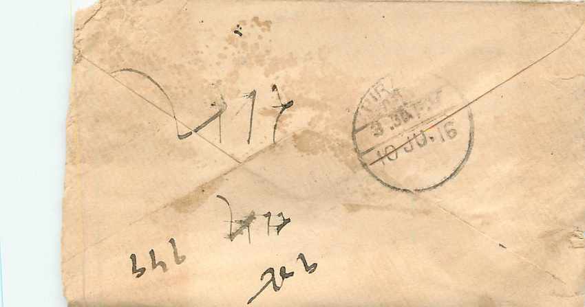 Inde India Entier Postal Stationary  — Verso