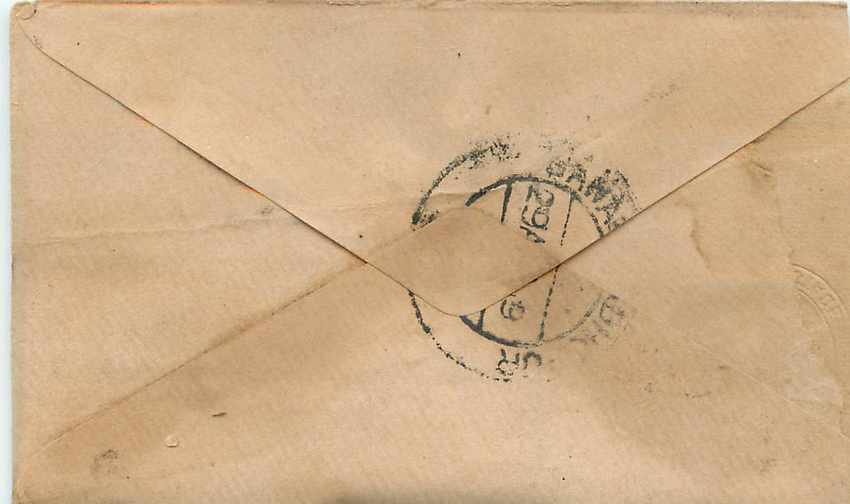 Inde India Entier Postal Stationary  — Verso