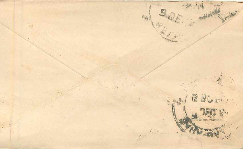 Inde India Entier Postal Stationary  — Verso
