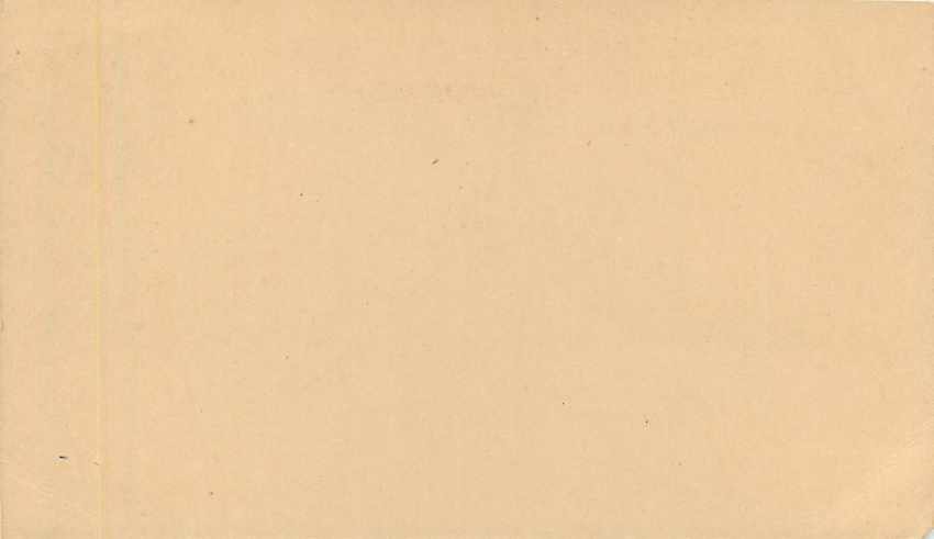 Travancore-Cochin — Carte postale officielle — Indian Post and Telegraphs Department — Rückseite