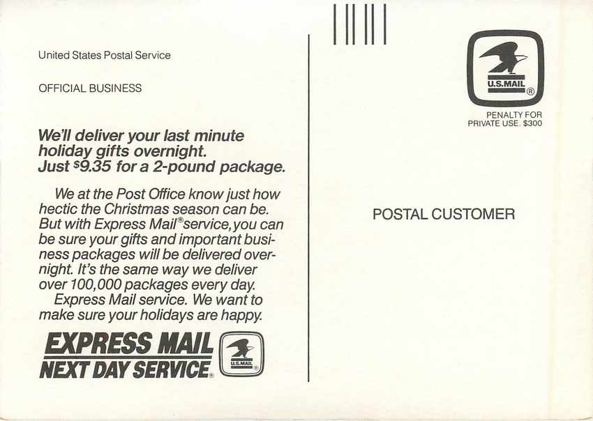 Entier Postal Stationary Etats-Unis Aigle Eagle Express Mail US Mail — Rückseite