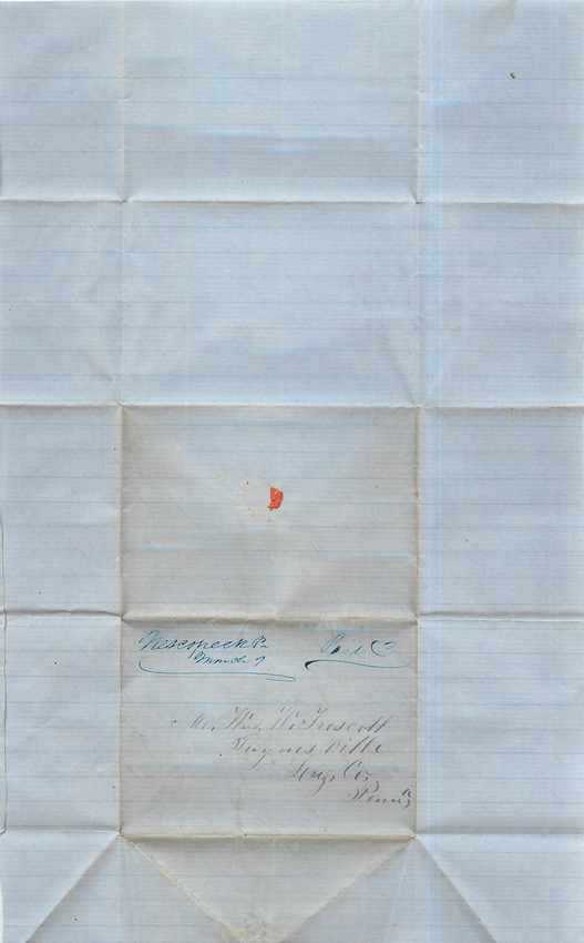 Lettre Cover Etats-Unis for Penn 1855