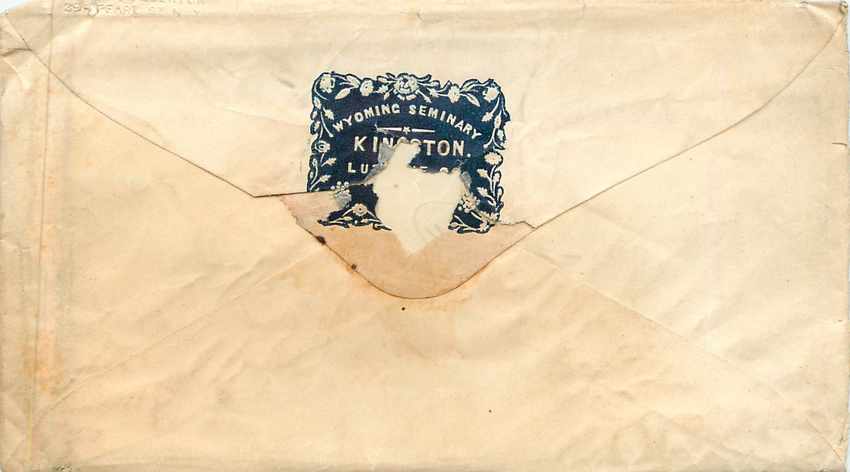 Lettre Cover Etats-Unis for Penn 1853 Kingston — Verso