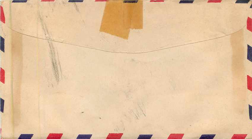 Lettre Cover Etats-Unis 6c Pearl Ciry 1953 — Verso