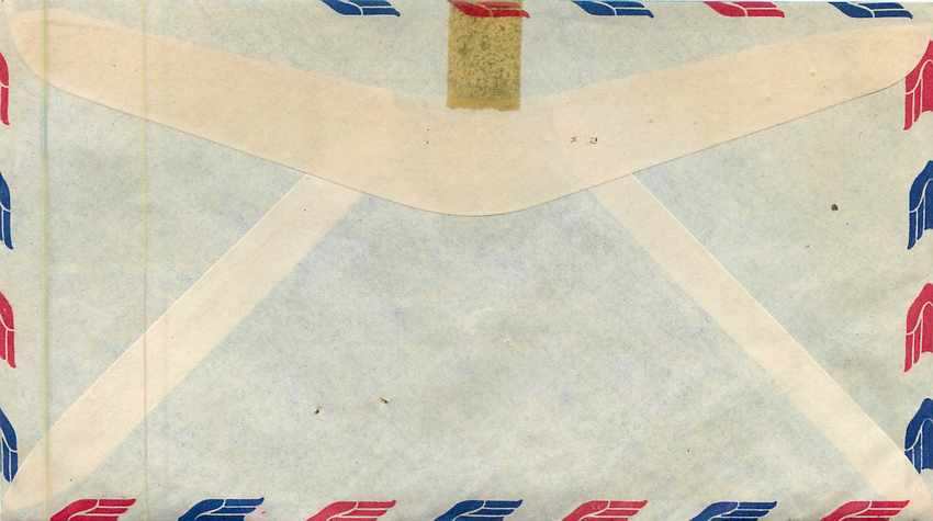 Lettre Cover Etats-Unis 6c Honolulu for Newark 1954 — Verso