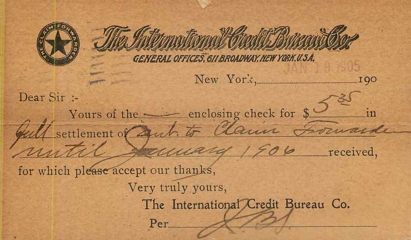 Lettre Cover Etats-Unis 1c for Elketon 1905 — Back