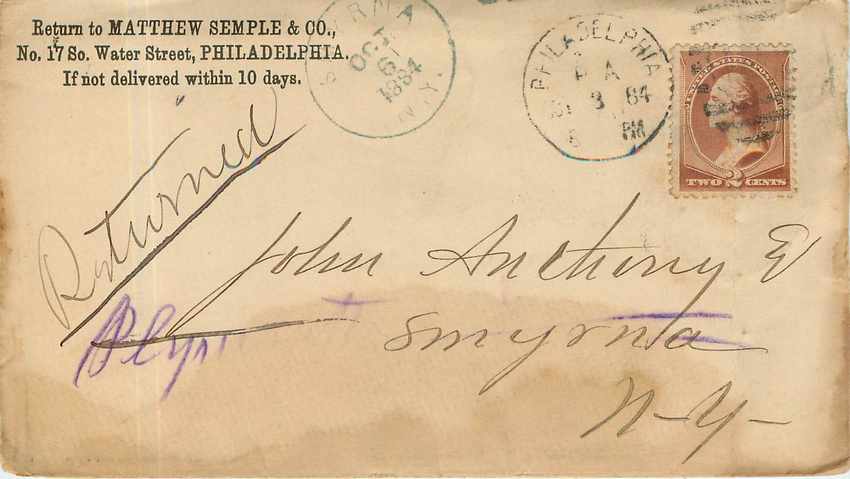 Lettre Cover Etats-Unis 2c for NY