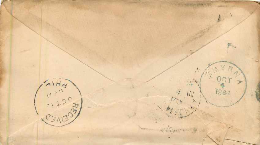 Lettre Cover Etats-Unis 2c for NY — Rückseite