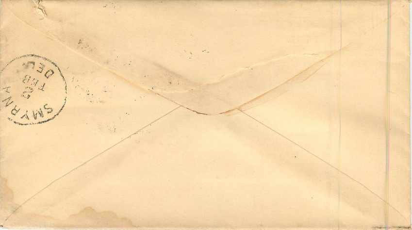 Lettre Cover Etats-Unis 2c Troy for Delaware — Rückseite