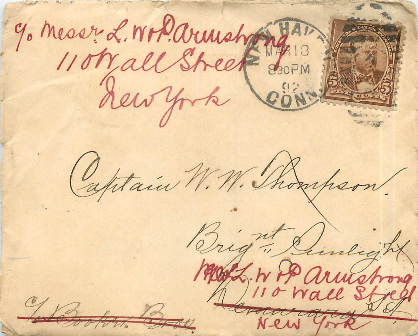 Lettre Cover Etats-Unis 5c for NY