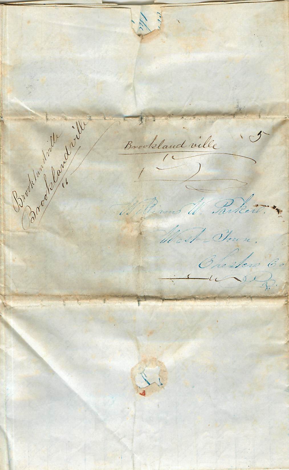 Lettre Covers Etats-Unis 1846 Bookland Ville 