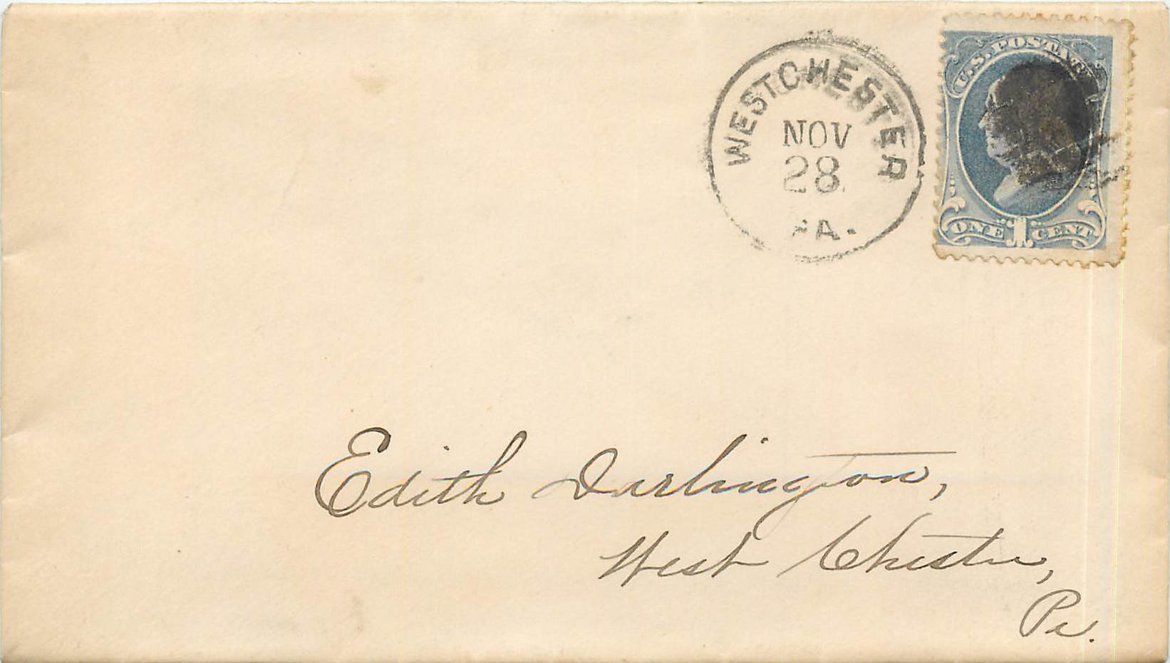 Lettre Covers Etats-Unis 1c for West Chester