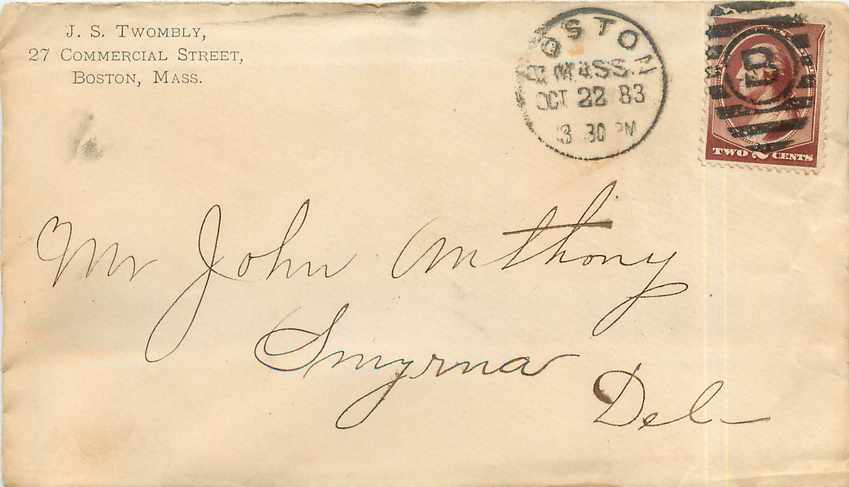 Lettre Covers Etats-Unis 2c Twombly Boston