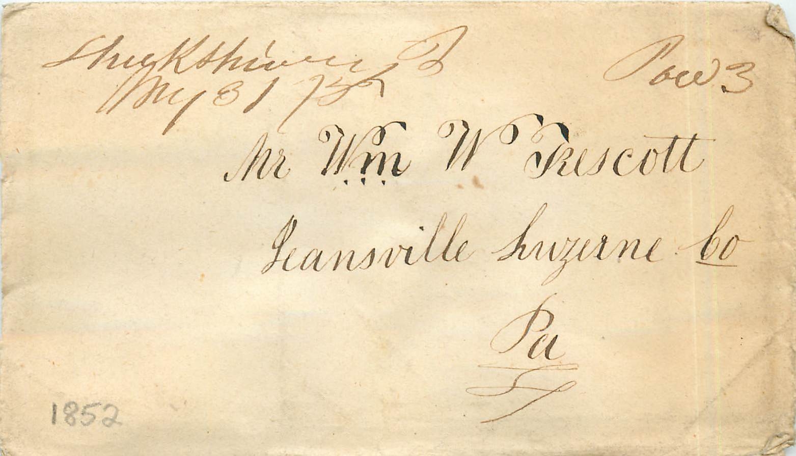 Lettre Covers Etats-Unis 1852 for Pa