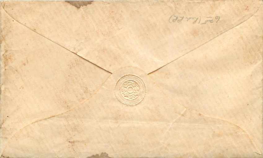 Lettre Covers Etats-Unis 3c with rare Red Boston handstamp — Rückseite