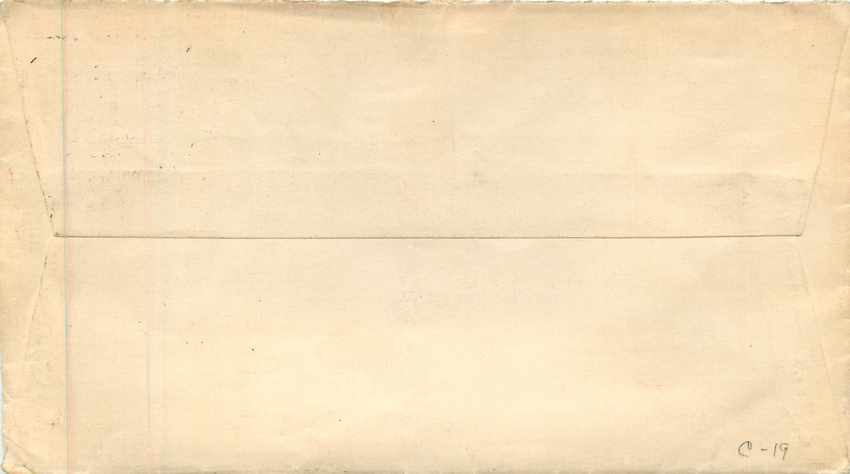 Lettre Covers Etats-Unis 6c Air Mail (plane handdrawn) — Verso