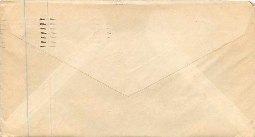 Lettre Cover First Flight New England Pacific Coast 1945 Oak Hartford Arbre — Rückseite