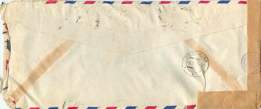 Lettre Cover VIII Olympic Games Jeux Olympiques — Rückseite