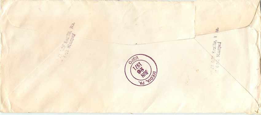 Lettre Cover Rogers Travel Service 1971 — Back
