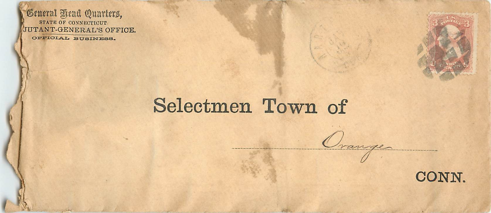 Lettre Cover 3c Connecticut