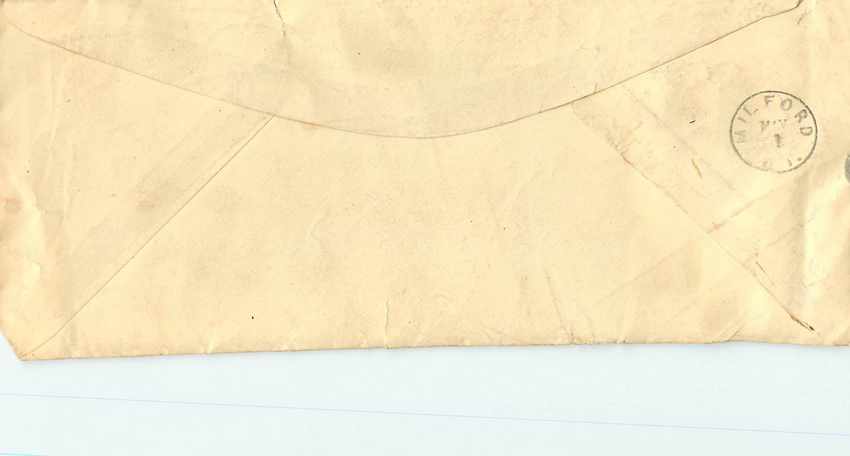 Lettre Cover Grand Lodge of Connecticut Franc Macon Maconnerie — Back
