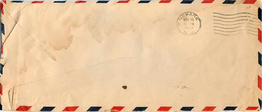 Lettre Cover 1938 Glen Ridge Lackawanna Railroad Station  — Back