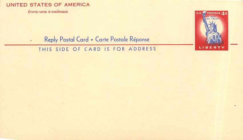 Postal Stationary Statue of Liberty 4c