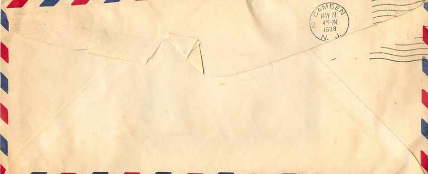 Lettre Cover Bridgeton New Jersey 1938 — Verso