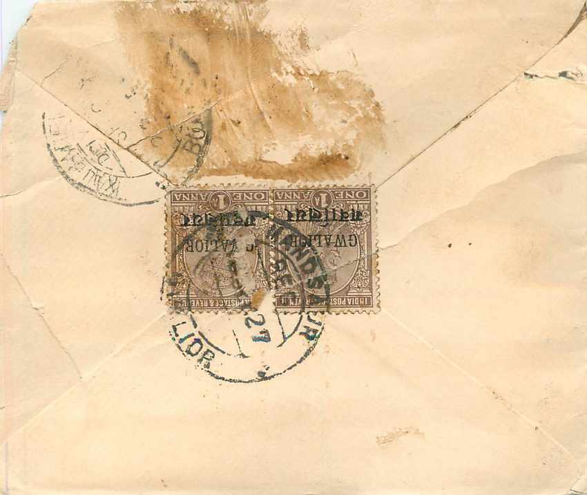 Entier Postal Postal Stationary Sri Lanka Ceylan Lion — Rückseite